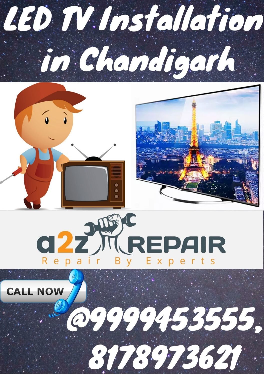 LED TV Installation in Moradabad A2Z Repair Home Appliances
