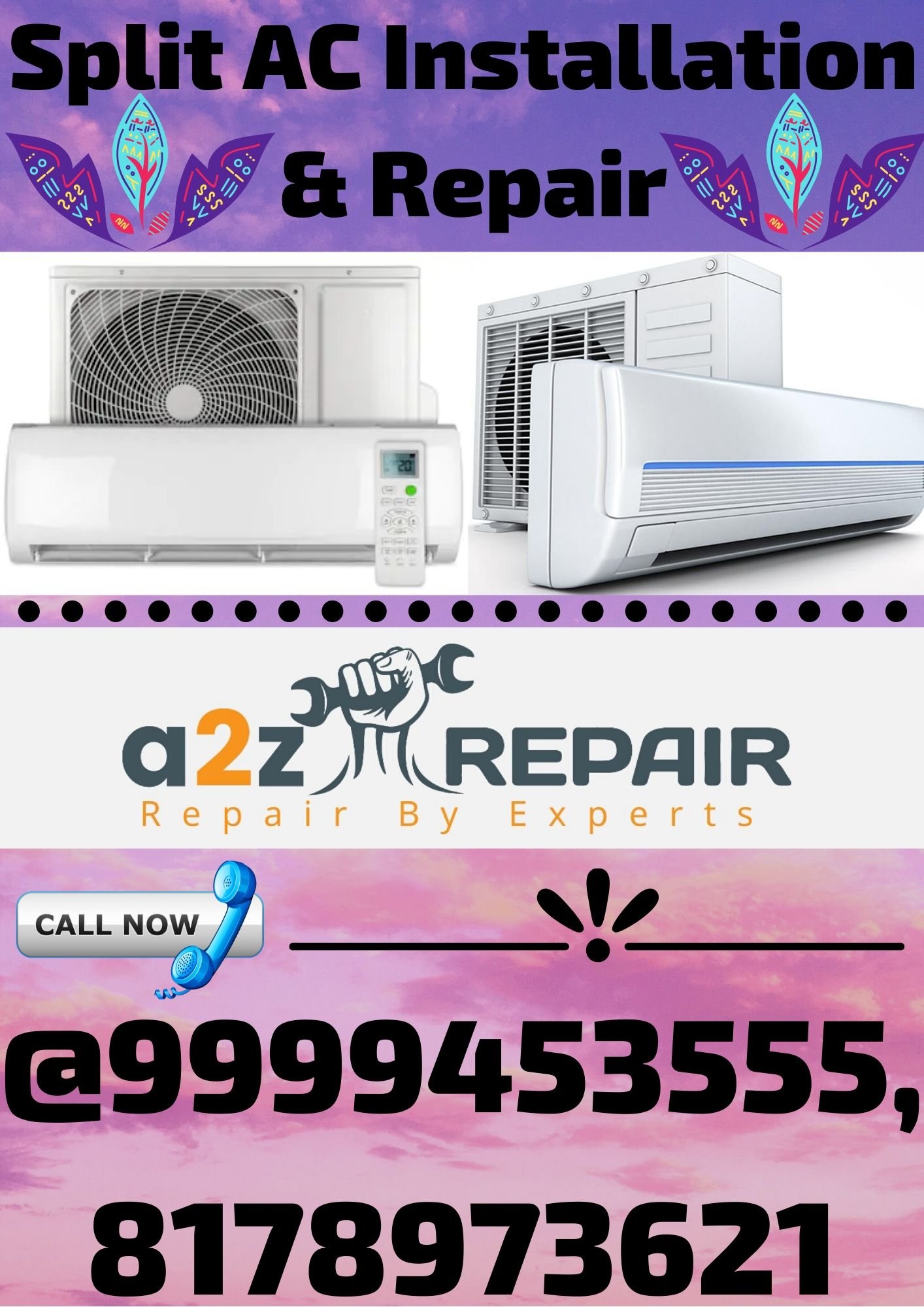 Split AC Installation & Repair, split AC fitting, Split AC repair services